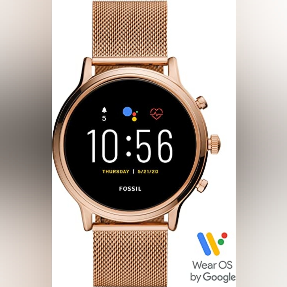 Fossil Julianna HR Gen 5 Smartwatch - Rose Gold w/ Steel Mesh Watchband